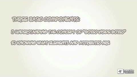 Web Design 101: XHTML Basics - 4 The Three Basic Components Of HTML