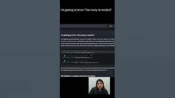 React Error: "Too Many Re-renders" Explained! 🔥