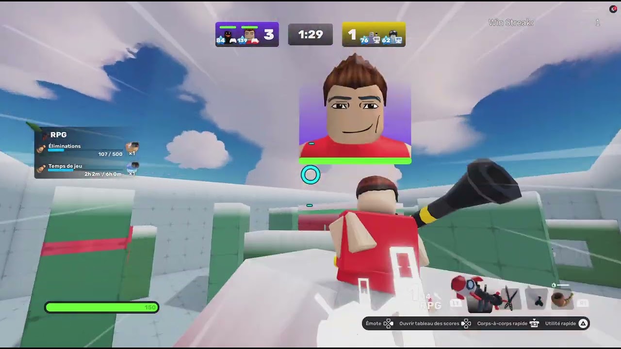 Là, je suis avec mon cousin, on fait du 2v2 sur carrefour !