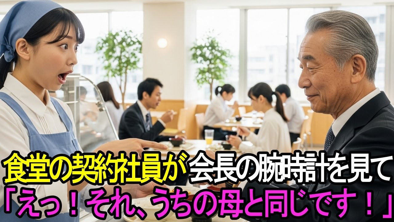 社員食堂の契約スタッフが、財閥会長の腕時計を見て「えっ…母のと同じです！」