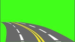 Road double lane green screen/Animated Green screen double lane road-Green screen videos free HD