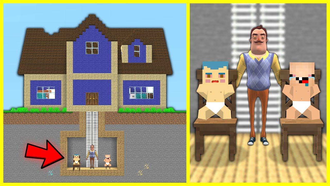 فلم ماين كرافت : جميع الاطفال محبوسين في مقر الجار الشرير السري 🔥😱