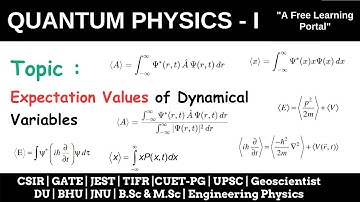 Lecture 48 : Expectation Values of Dynamic Variables