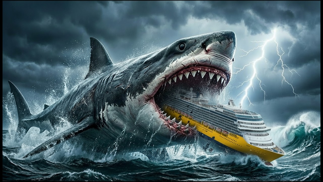 Giant Megalodon Attacks Crystal Symphony! | Epic Underwater Monster ...