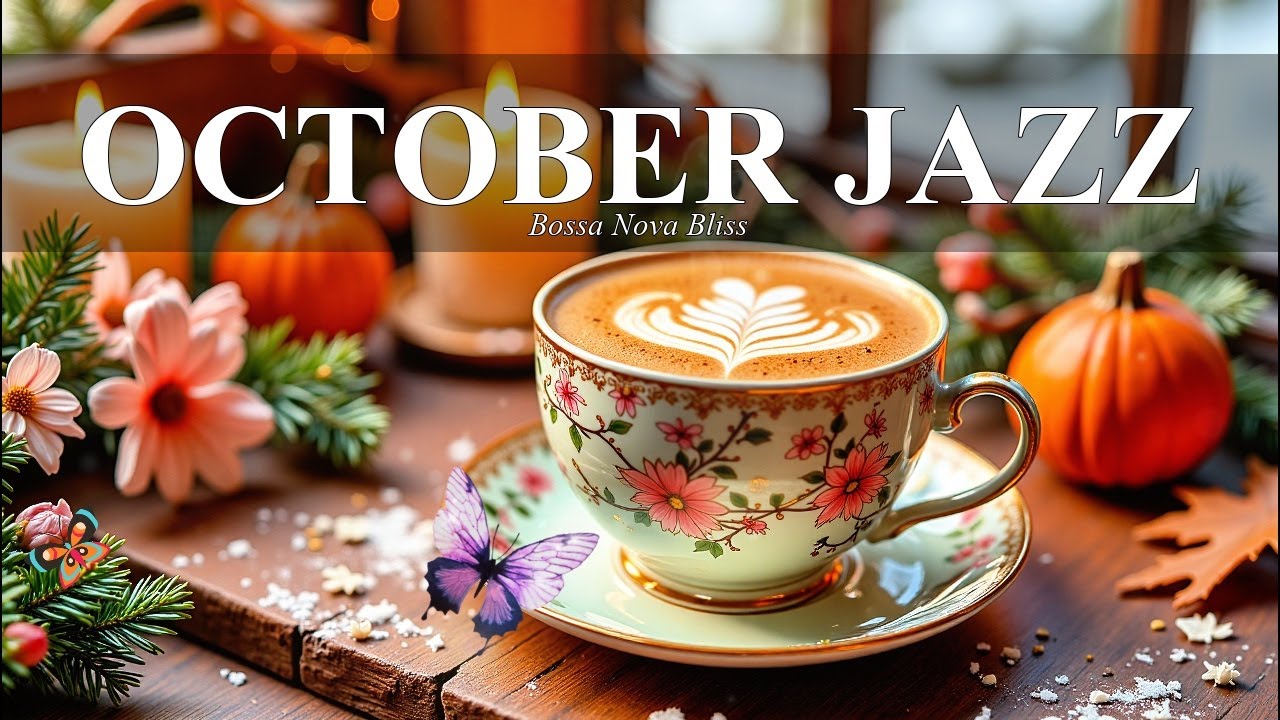 [October Jazz] ☕🍂 Cozy Autumn Café Music & Smooth Bossa Nova for Study, Work & Relaxation