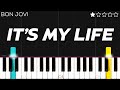 Bon jovi  its my life  easy piano tutorial