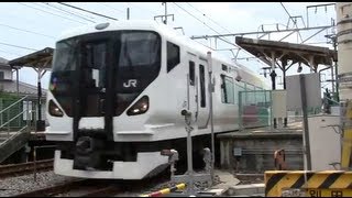 (FHD)E257系特急あずさ　最高速通過！MHつき！　春日居町通過！