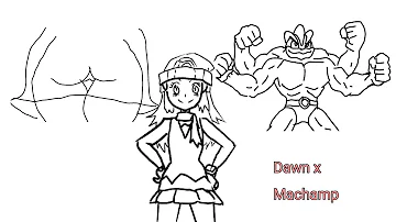 Dawn and Machamp / Pokémon Animation