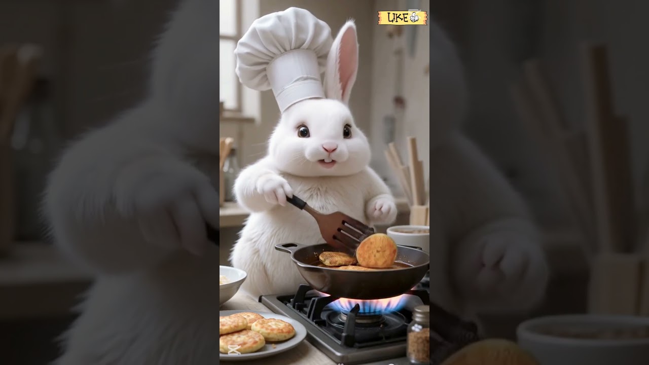 🐰🔥 Chef Rabbit's Rustic Feast in the Wild! 🌲🍽️Join the adventure with our furry gourmet!