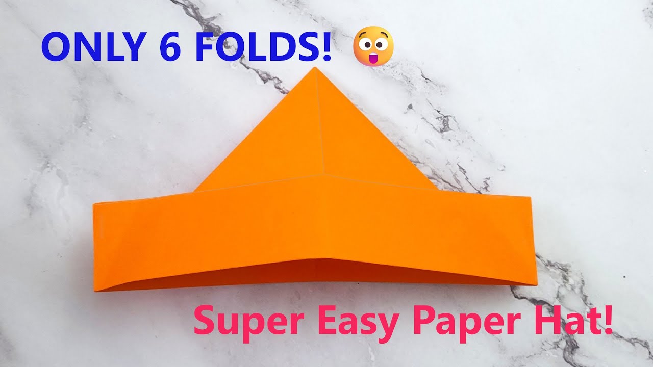 Super Easy Paper Hat | Just 6 Folds | No Glue