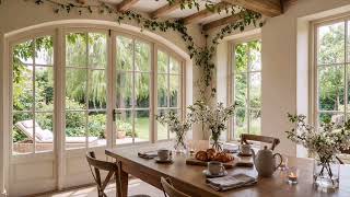 Sunny Spring Garden Breakfast Ambience ☕🌿 Soft Jazz & Birds Chirping | Peaceful Cottage Morning screenshot 2