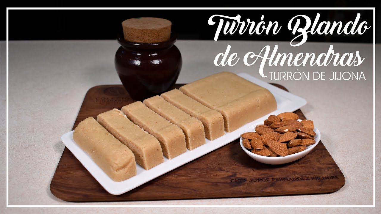 Turrón de Jijona o Turrón Blando de Almendras. Casero, fácil y paso a paso.