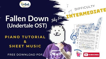 FALLEN DOWN (UNDERTALE) | PIANO TUTORIAL & SHEET MUSIC (FREE) | Intermediate Ver.