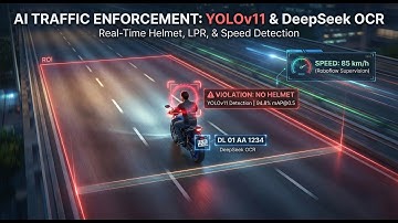 Real-Time Helmet Detection, License Plate Recognition & Vehicle Speed Estimation | YOLO
