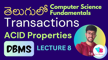 Day 8 Transactions in Telugu | ACID Properties in Telugu | DBMS in Telugu | Vamsi Bhavani