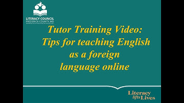 Tutor Training Video: Tips for teaching English as a foreign language online