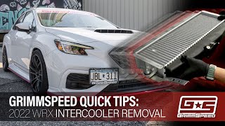 GrimmSpeed Quick Tips | 2022 Subaru WRX OEM Top Mount Intercooler Removal