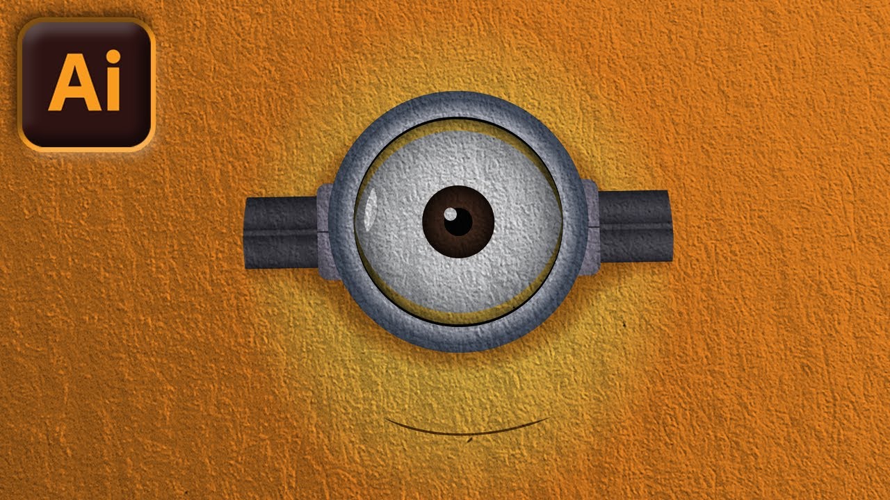 Draw Eye Minion From The Despicable Me - Illustrator Cc - Tutorial