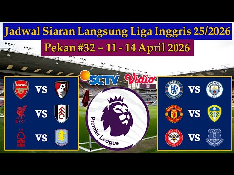 asiawin88 x ceri123 - Jadwal Liga Inggris Live SCTV - Chelsea vs Man City - EPL 2025/2026 Pekan 32
