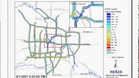 I-35W Bridge Collapse: 15 Minute Traffic Patterns on August 1 (August 1 - July 25)