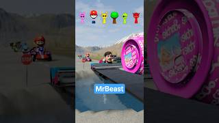 😍MrBeast &amp; SuperMario &amp; ThomasTrain &amp; PoppyPlaytime &amp; GummyBear &amp; Speakerman VS Barbie Bollard