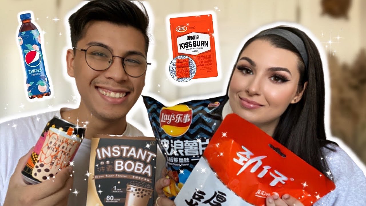 ASIAN SNACK TASTE TEST!? *He throws up*🤮 | Japanese, Chinese, & Korean Snacks!