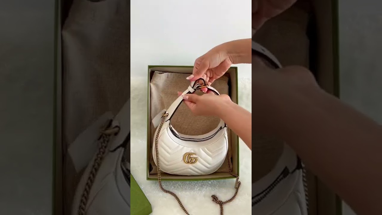 Gucci Marmont Half Moon Mini Bag Review & Unboxing, Luxury Handbag Review