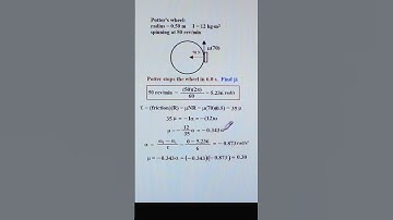 Frictional Torque Stops Spinning Wheel