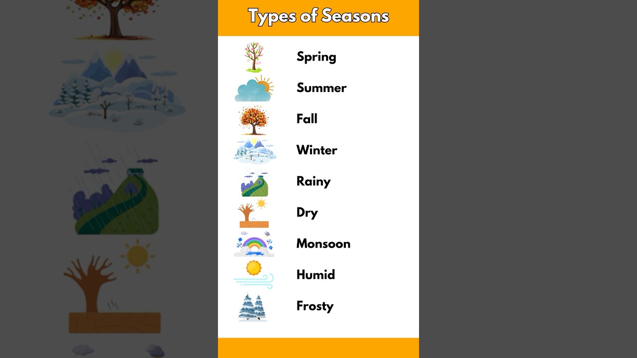 Виды времен года на английском языке.... 