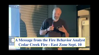 Behind the Scenes: Fire Behavior Analyst for East Zone September 10, 2022