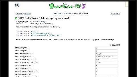Java Practice It || 3.20 stringExpressions2 || String basics