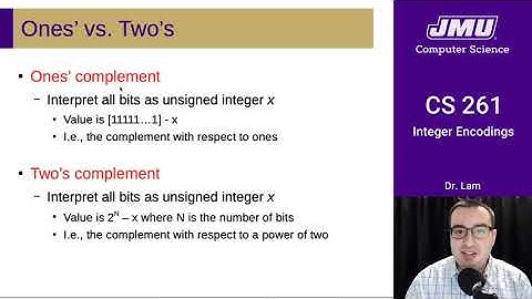 JMU CS261 08 Integers Part 04 - Caveats