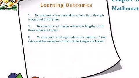 CBSE Standard 7 Chapter 10  Practical Geometry part 1 Learning Outcomes