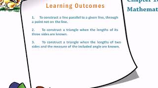 CBSE Standard 7 Chapter 10  Practical Geometry part 1 Learning Outcomes