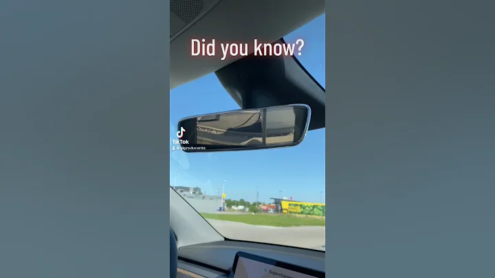 Did you know this about your rear view mirror? #tesla #teslamodely