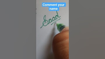 ✨ Cursive Name Art | Stylish Name Writing in Cursive | Calligraphy for Beginners #shorts #saad