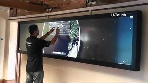 MultiTouch 160" VideoWall 160 with 3 60" Sharp Displays