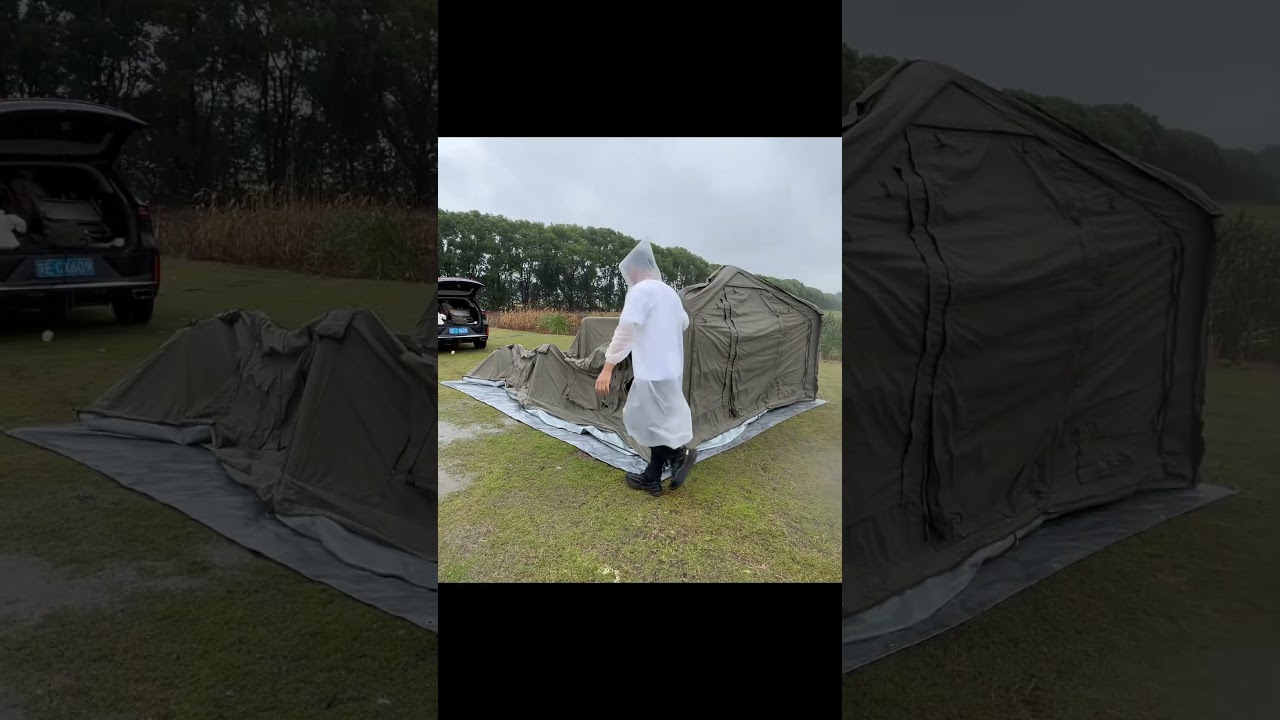 Rainy camp vibes 🌧️ Pure peace in the wild. 