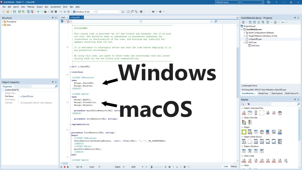 Open Web Browser Using Delphi How to open URLs with default applications in Windows and macOS using ...