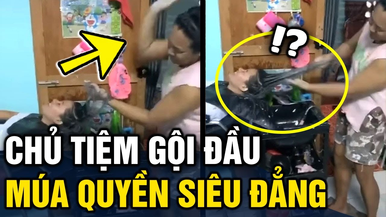 tiệm gội đầu New Chủ tiệm gội đầu có pha 'MÚA QUYỀN CỰC LẠ' khiến ai xem cũng muốn 'BỎ CHẠY' | Tin 3 Phút