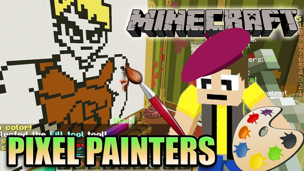 Minecraft PIXEL PAINTERS Minigame on Hypixel   Whats a Charizard