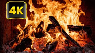 🔥 Cozy Crackling Wood In Fireplace 🔥 Relaxing Fireplace Burning 4K & Crackling Fire Sounds 3 Hours