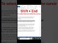 special shortcut keys for paragraph selection #viral #computer #excel #msword #msoffice #msexcel