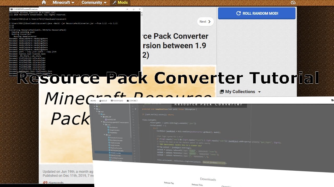 Minecraft Resource Pack Converter Tutorial YouTube