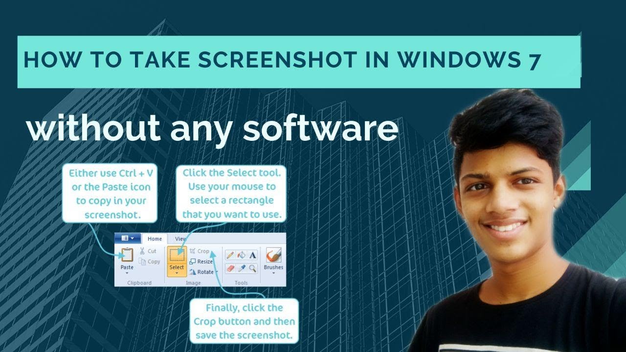 How To Take Screen Short In Windows 7 Without Any Software In Telugu 