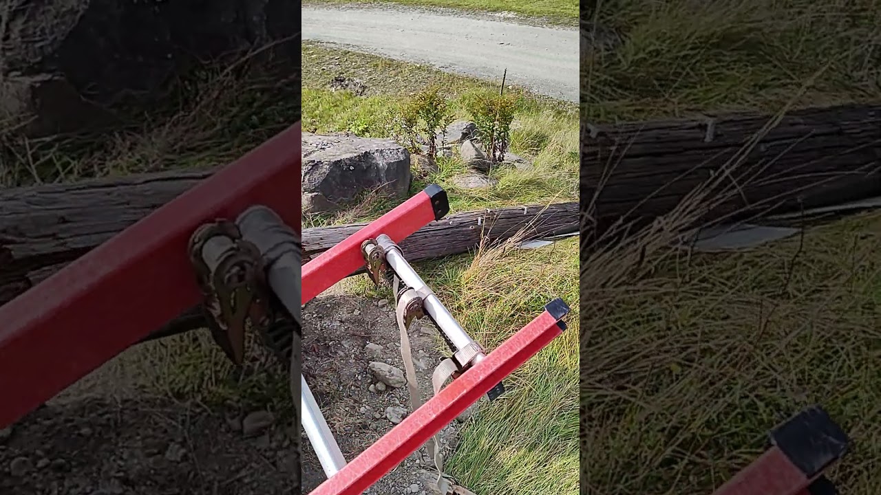 Extension ladder pole hack