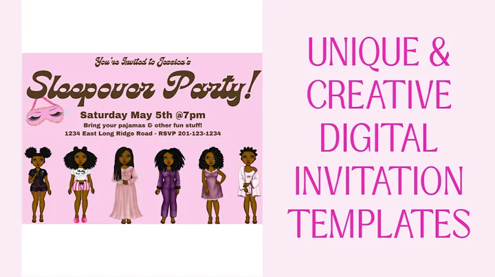 Sleepover birthday party invitation, slumber party invite girls, Girl's slumber party invitation