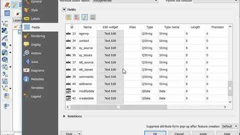 Key fields for SQLITE Layers