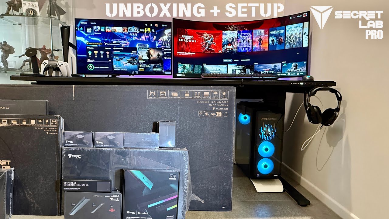 Secretlab Magnus Pro XL Unboxing & Full Setup – Best Gaming Desk 2025! 