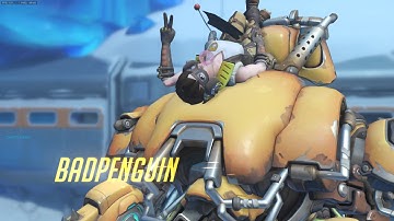 1v1 dva killing her with the recall mech animation funny 42 sec